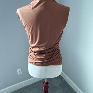 Melrose and Market Tan Sleeveless Blouse